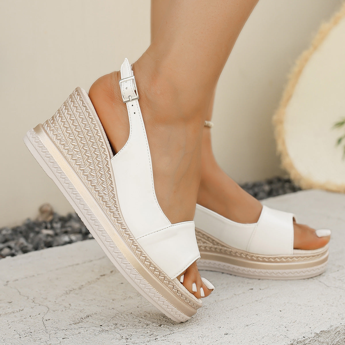 Marlene Braided Platform Wedge Sandals