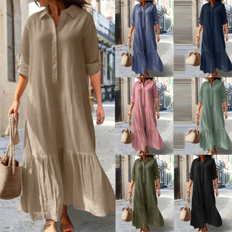 Thelma Linen Breeze Maxi Dress