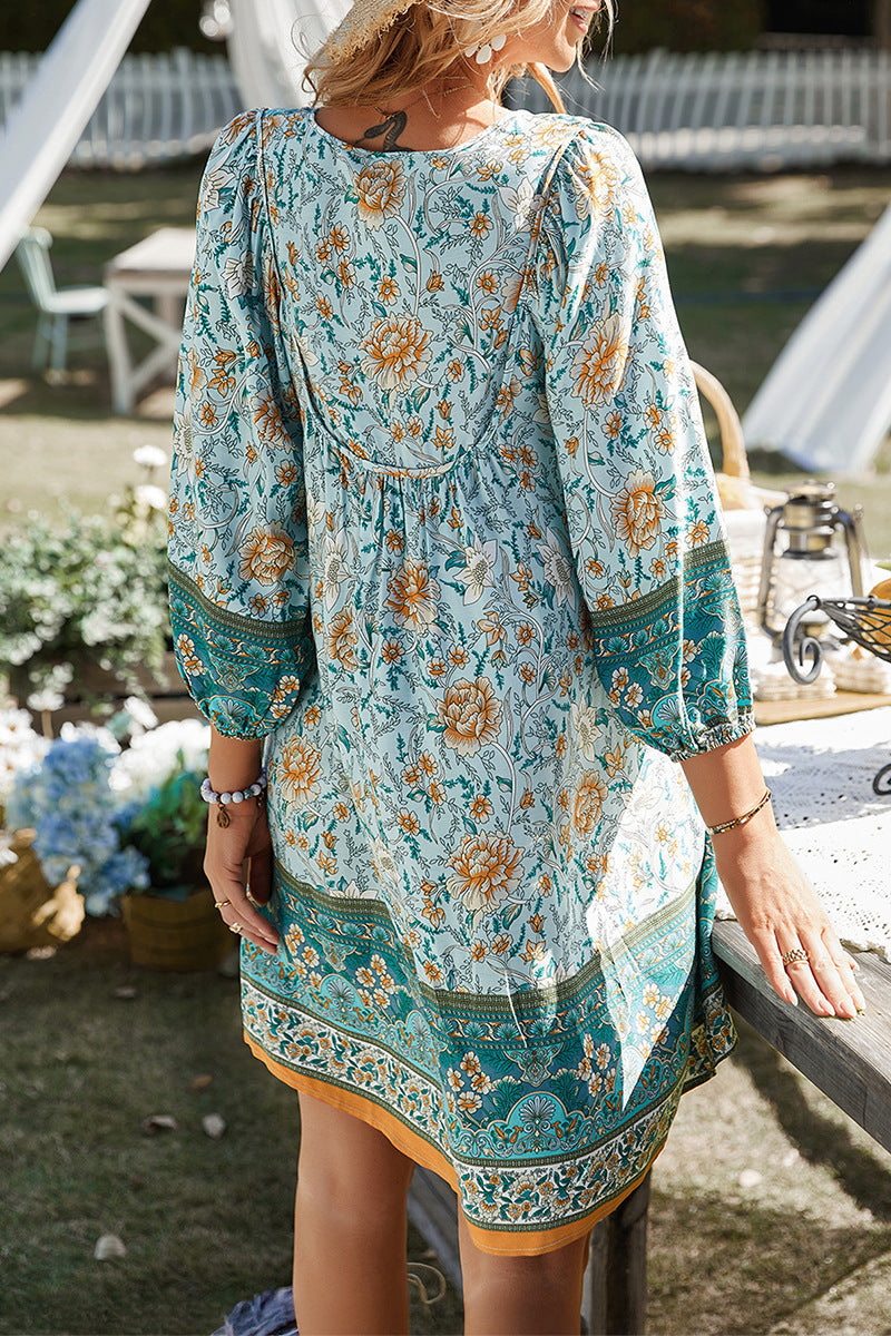 Ellora Boho Floral Tunic Dress