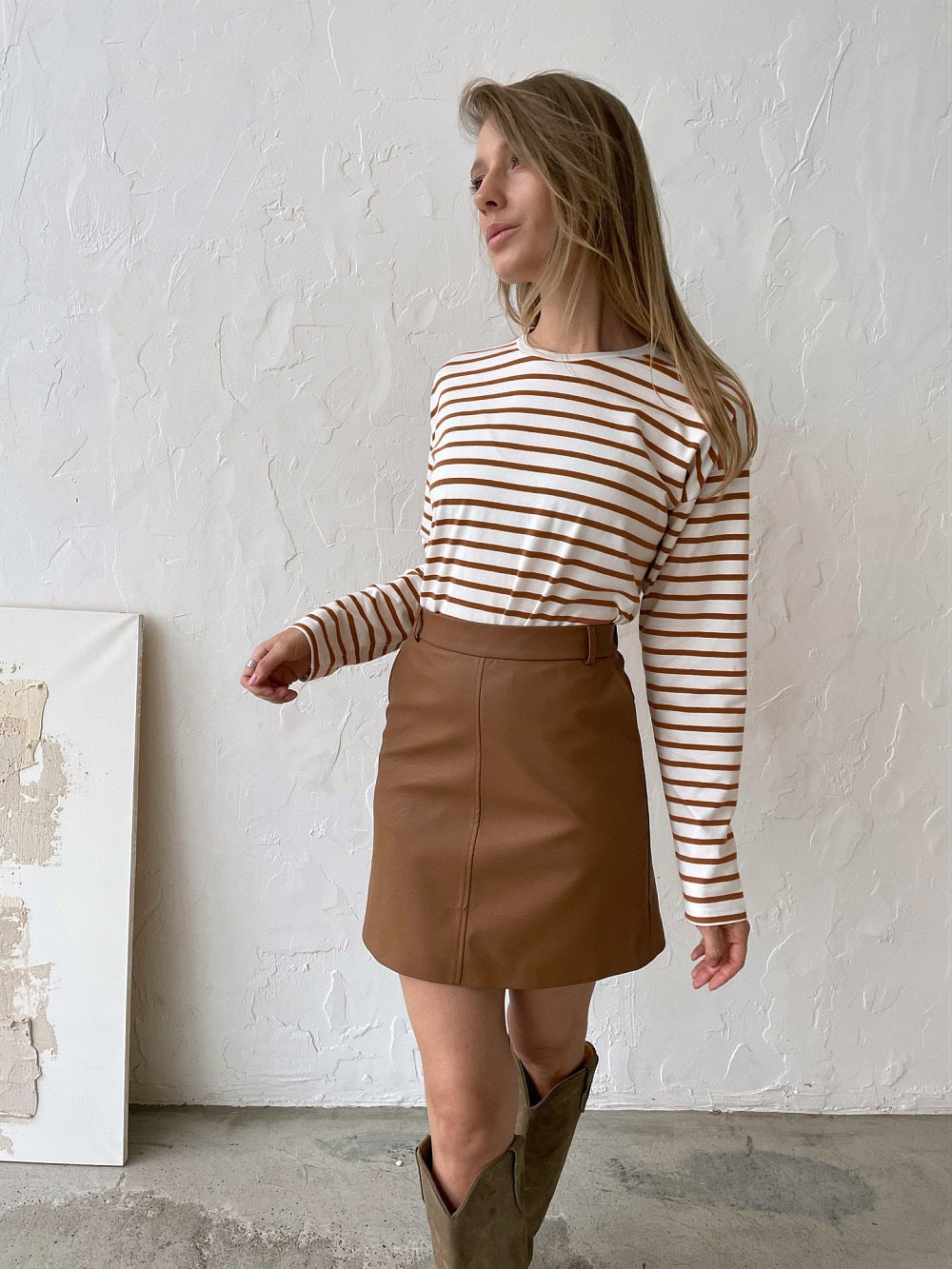 Demelza Striped Cotton Long Sleeve Tee