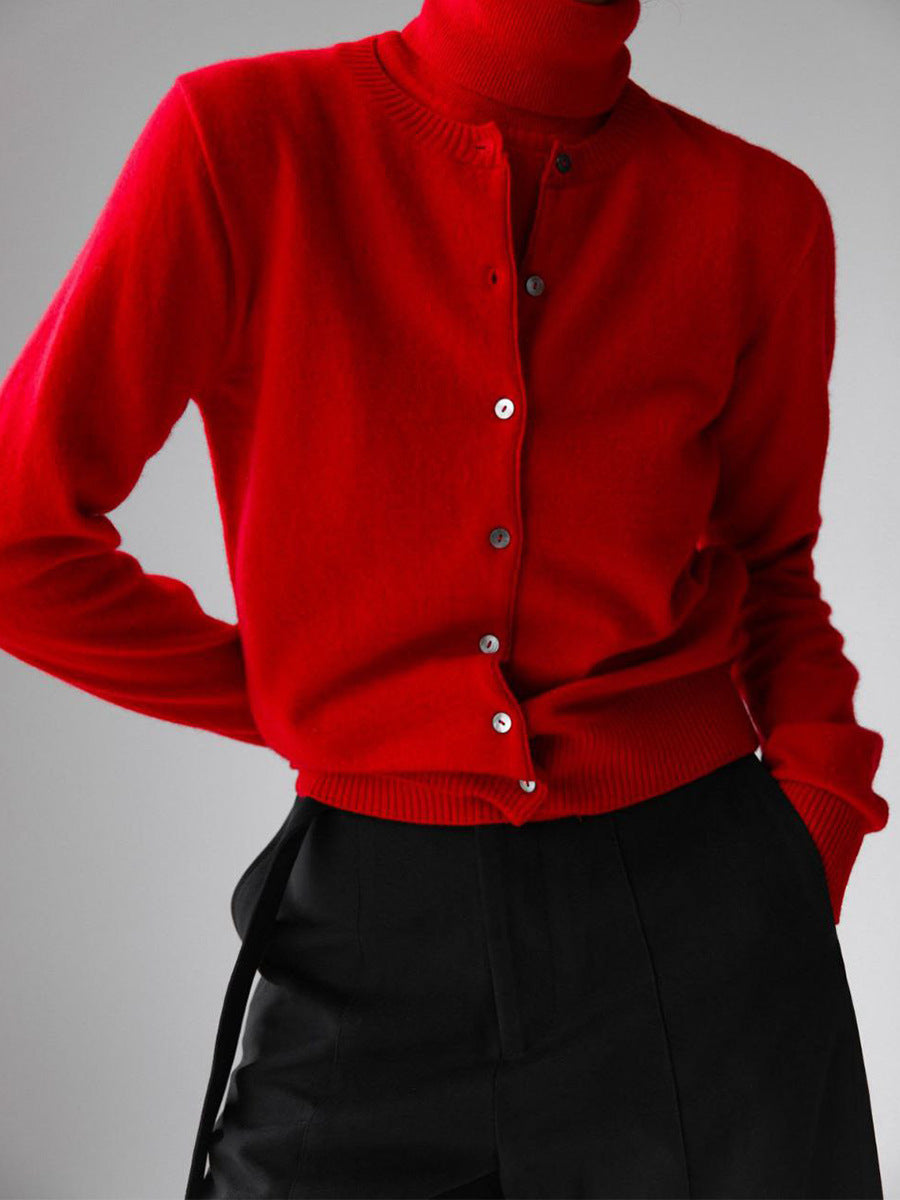 Madelief Mock Neck Knit Sweater Twinset