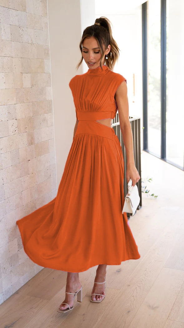 Valeria Elegant Cut-Out Midi Dress
