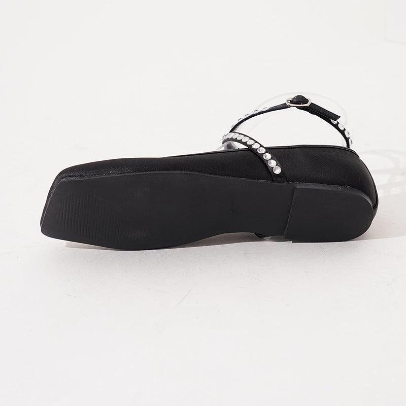 Margo & Main – crystal strap ballet flats, detail view, US women's sizes