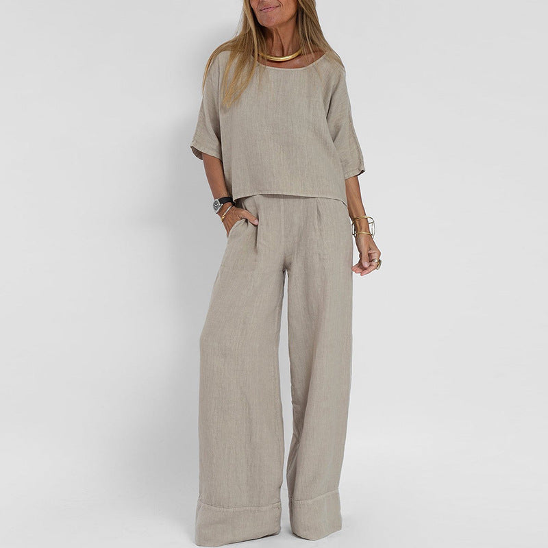 Alessia Linen Blend Relaxed Set