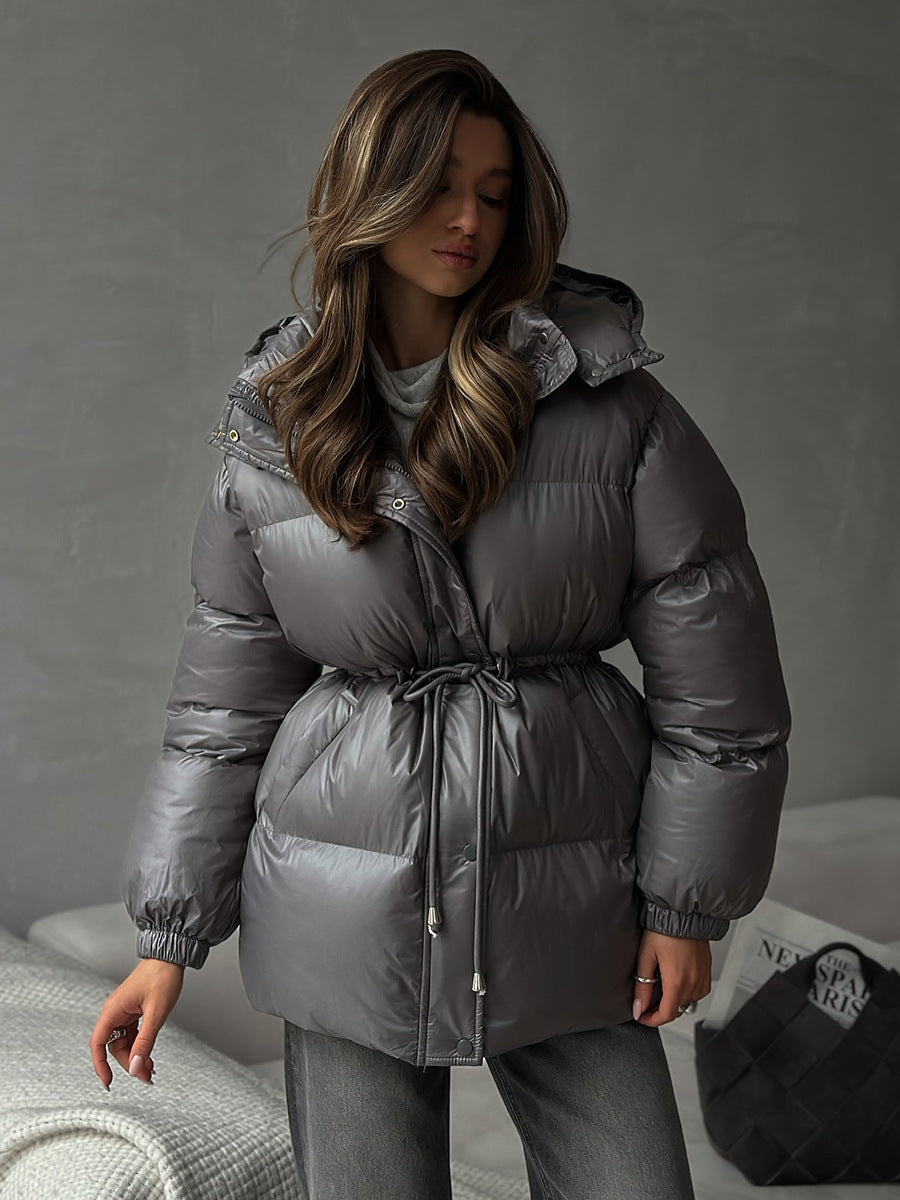 Arden Drawstring Waist Puffer Jacket