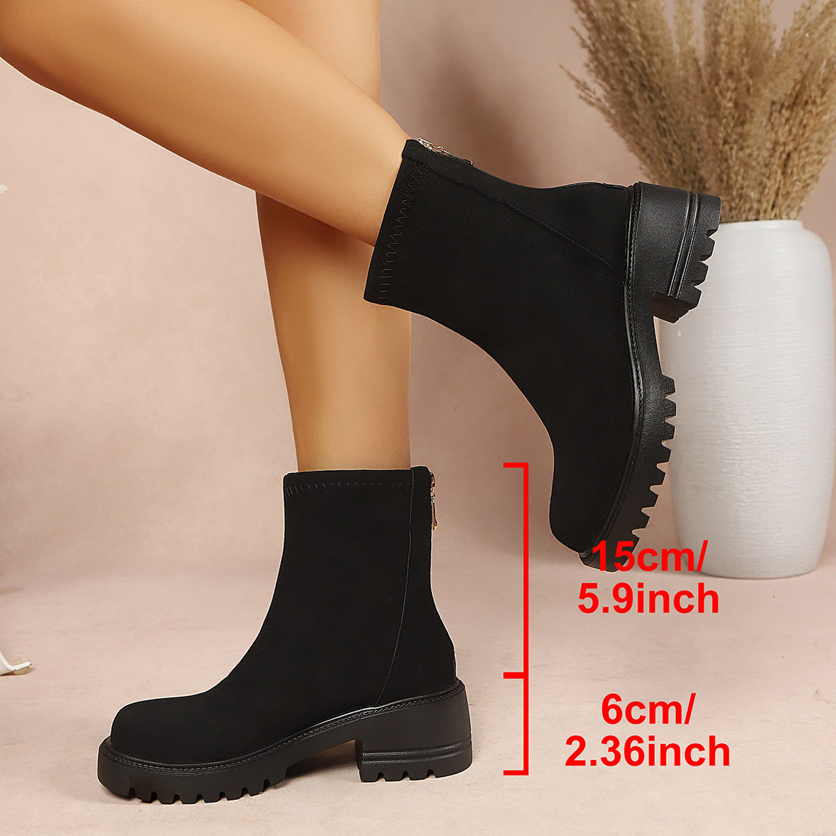 Saoirse Two-Tone Lug Sole Chelsea Boots