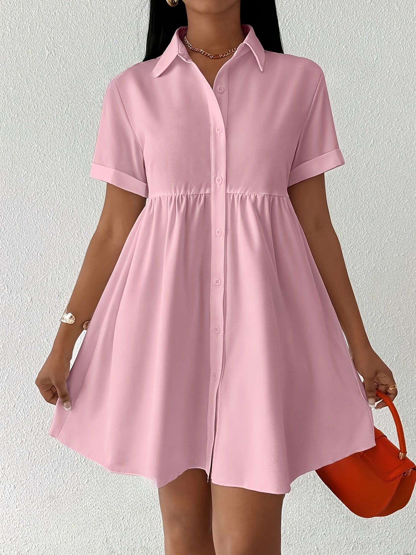 Florence Button Front Shirt Dress