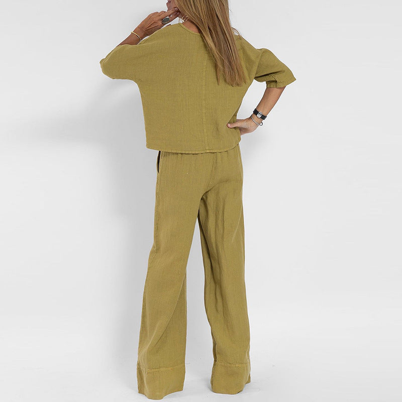 Alessia Linen Blend Relaxed Set