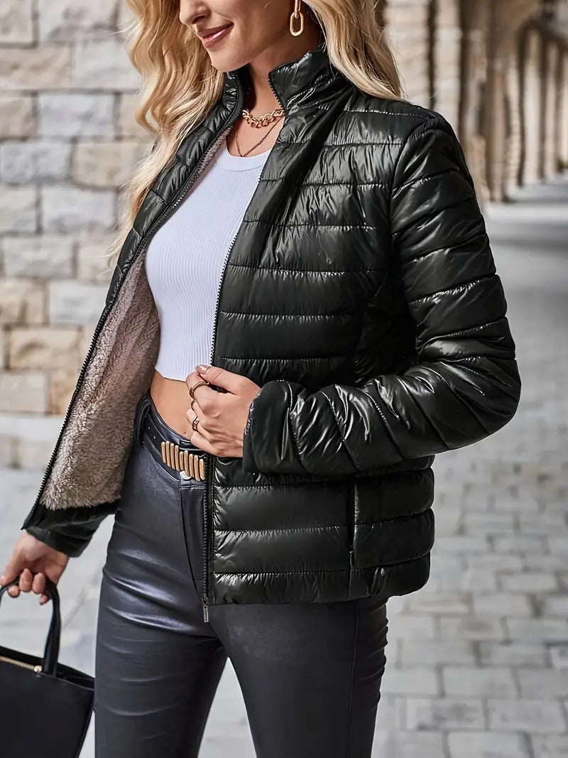 Basilia Short Quilted Stand Collar Jacket