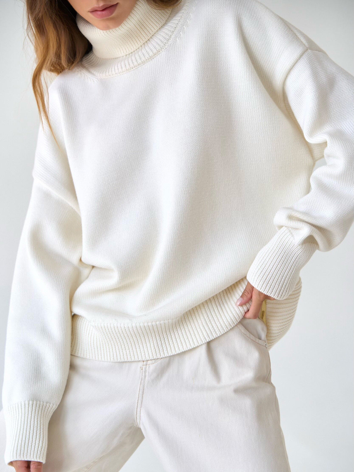 Estrella Oversized Knit Turtleneck Sweater