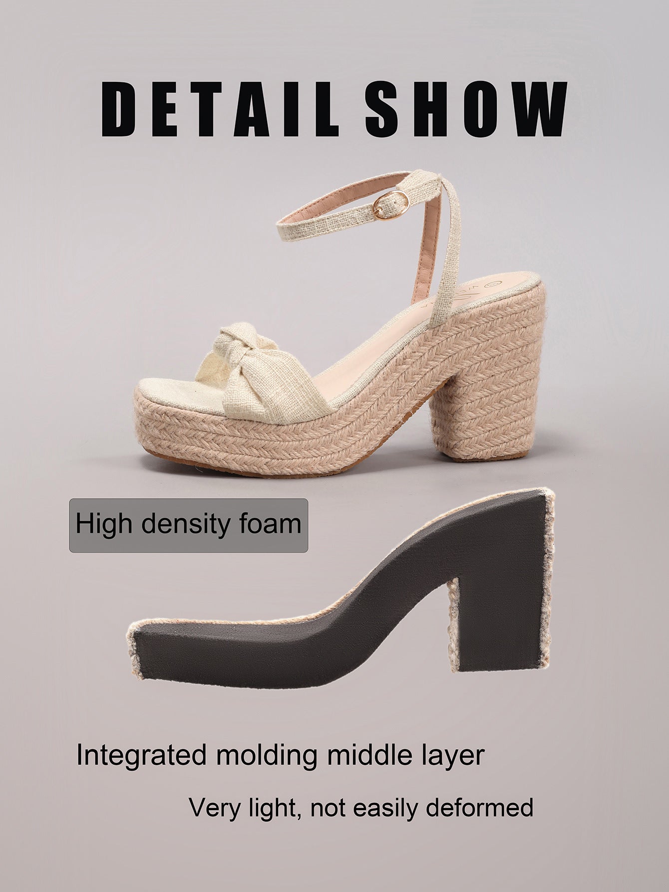 Margo & Main – Knotted Bow Espadrille Wedge Sandals, additional view 19, US women's sizes