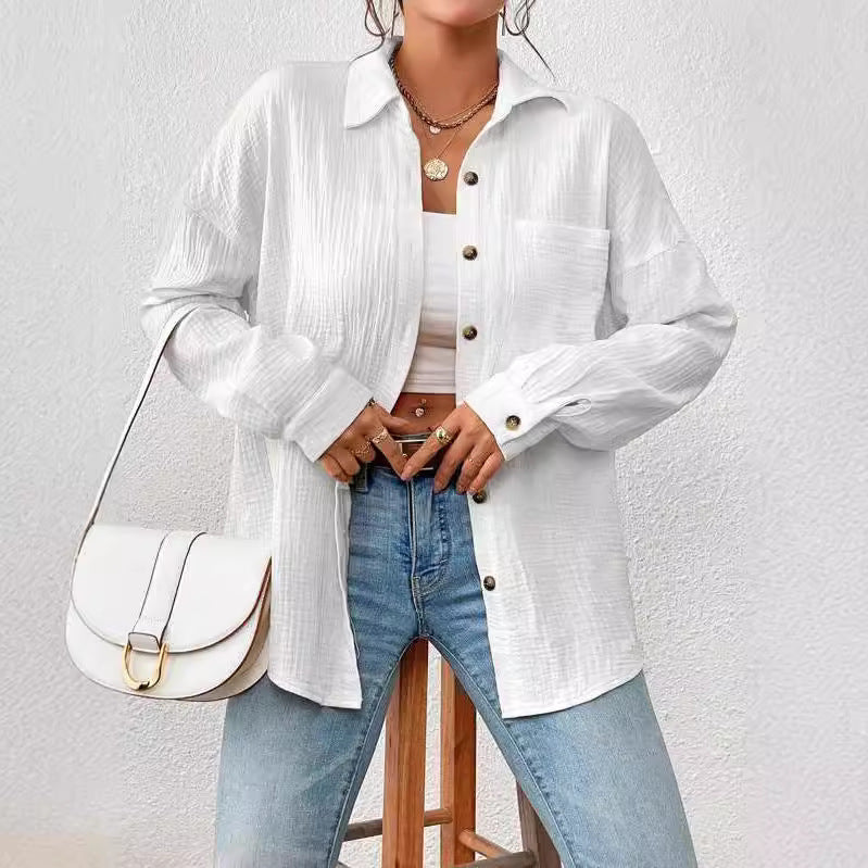 Mireya Lightweight Cotton Gauze Button-Up Shirt