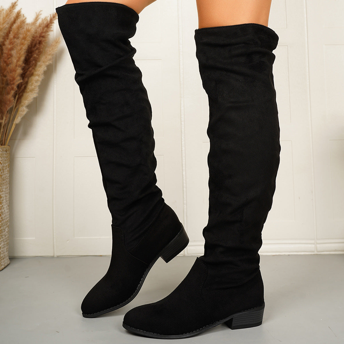 Giulia Slouchy Suede Over-the-Knee Boots