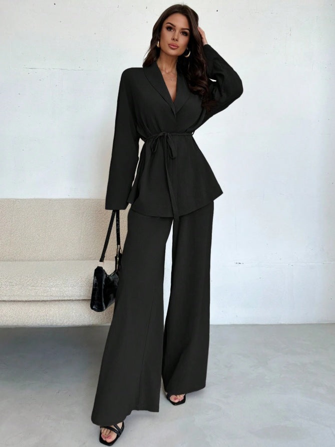Yara Belted Wide Leg Two Piece Set