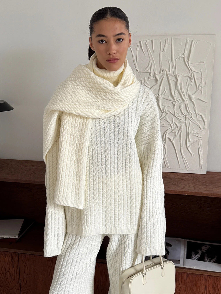 Venetia Cable Knit Sweater and Pants Set