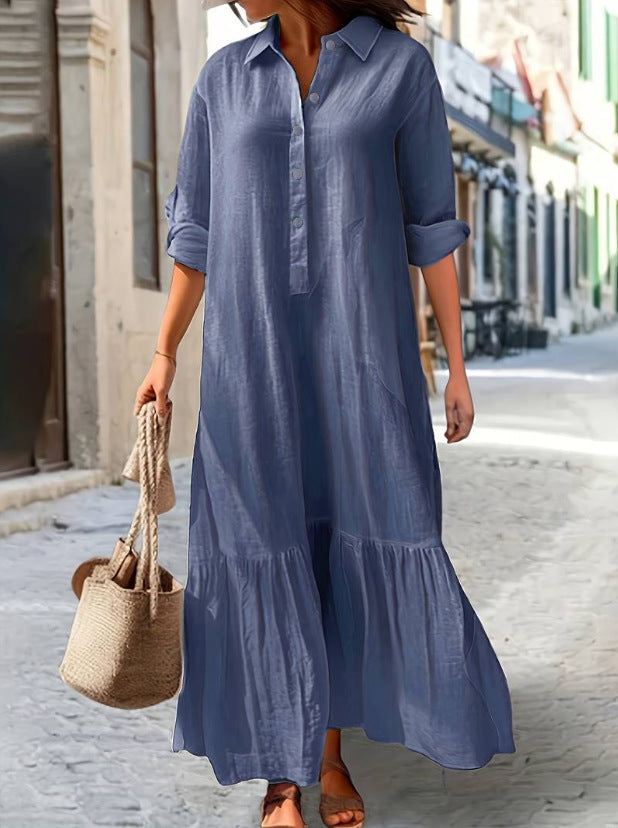 Thelma Linen Breeze Maxi Dress