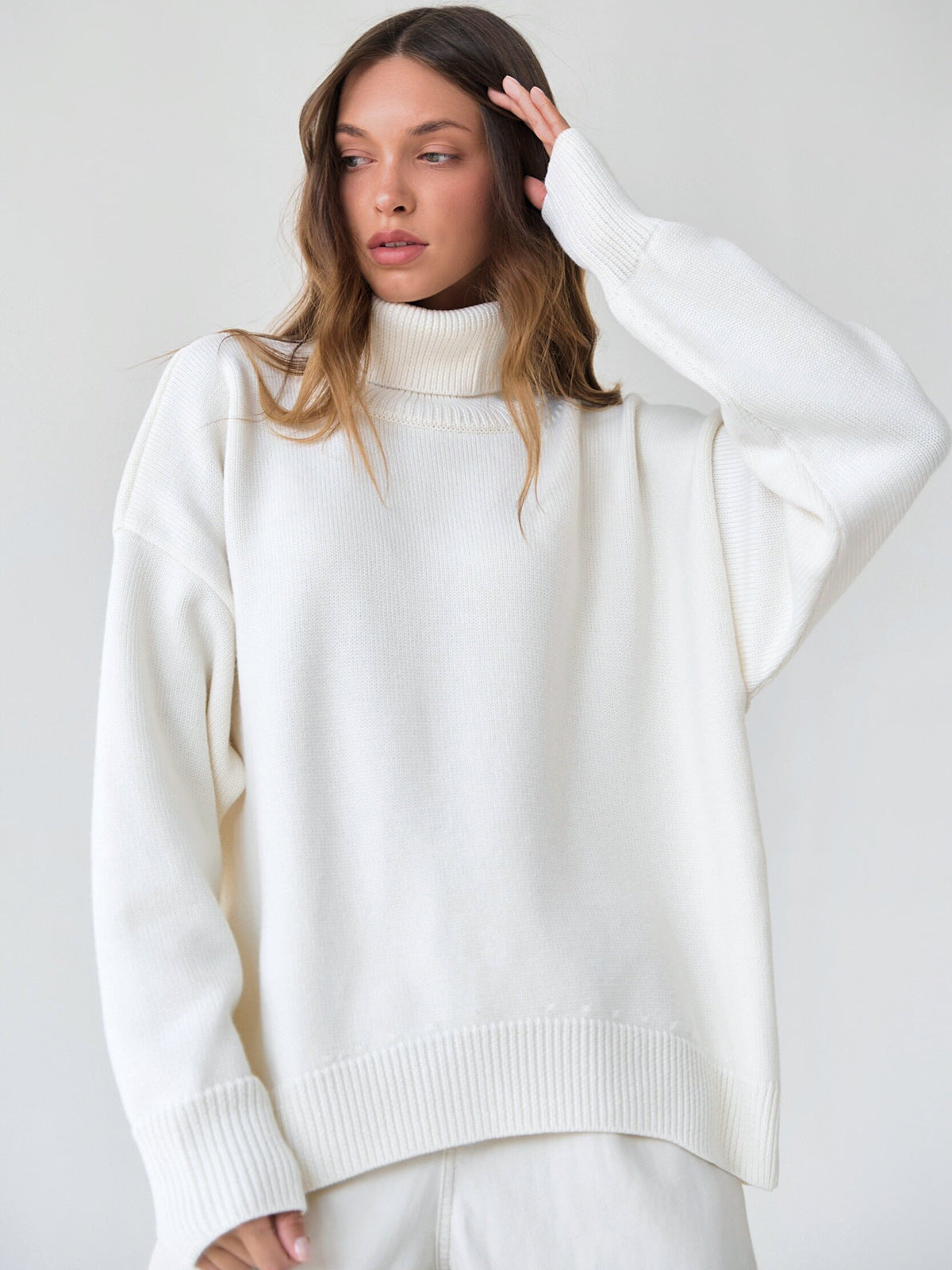 Estrella Oversized Knit Turtleneck Sweater