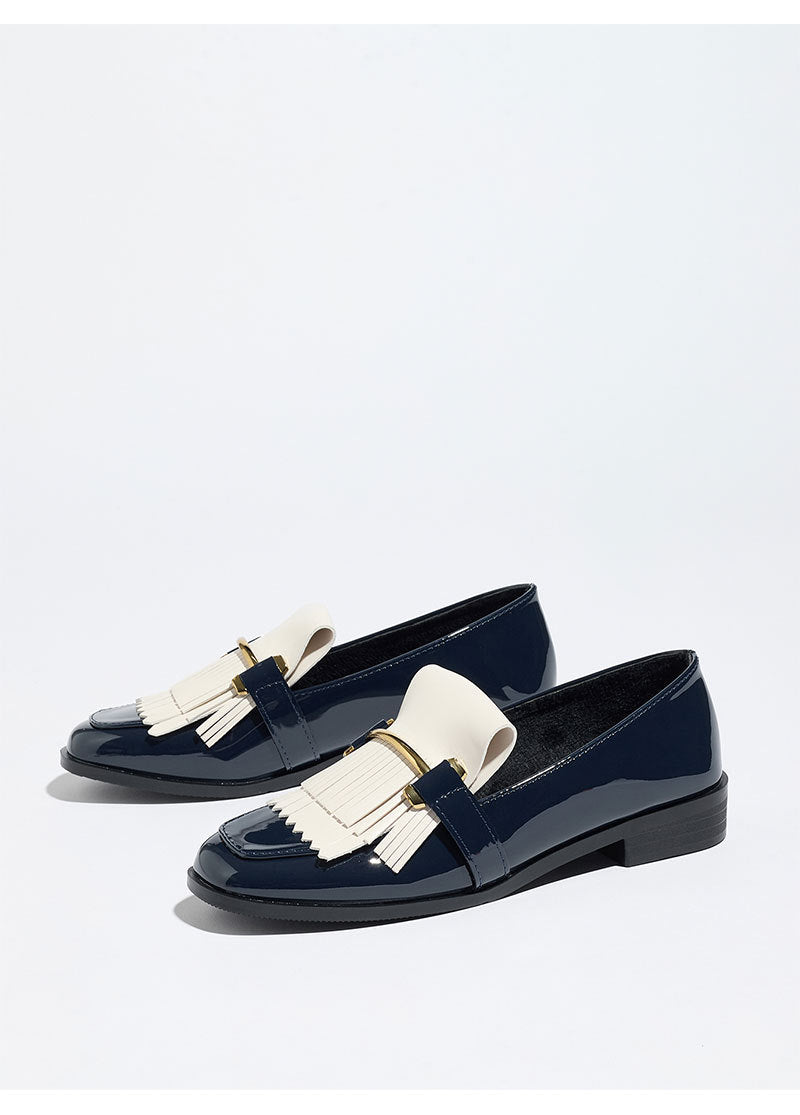Beatrice Patent Fringe Loafers