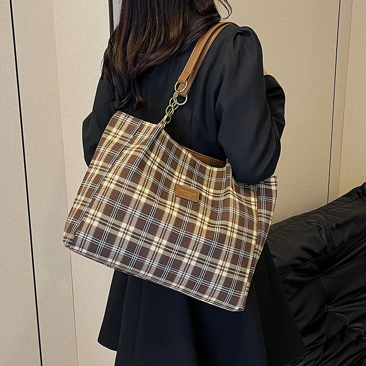Lynxe Leopard Woven Canvas Chain Shoulder Bag
