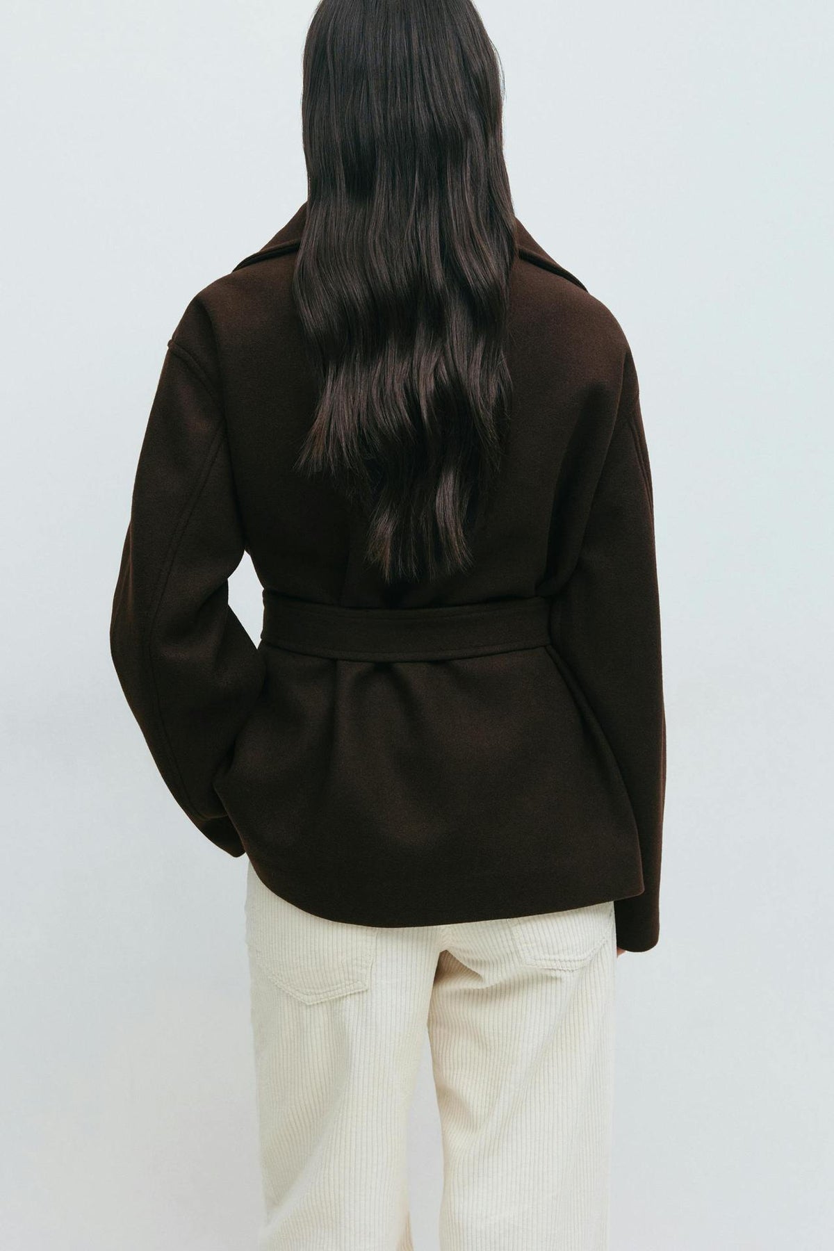 Lorna Belted Stand Collar Wool Coat
