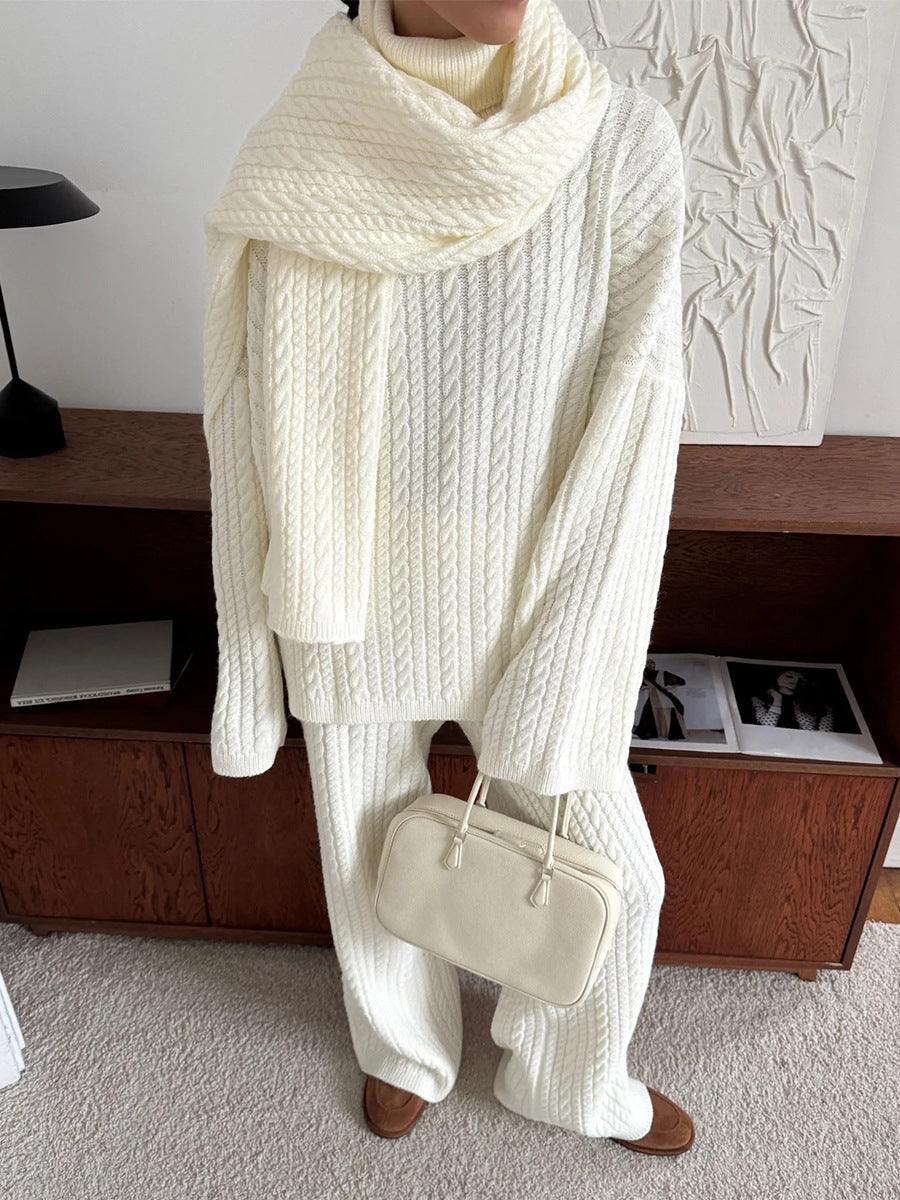 Venetia Cable Knit Sweater and Pants Set