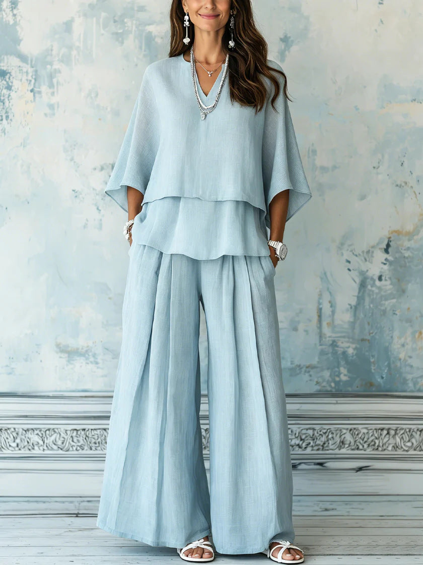 Sera Lightweight Wide Leg Pants Set