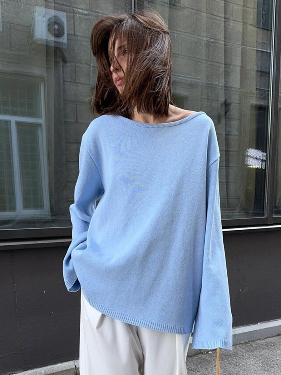 Ginevra Open Back Cotton Knit Sweater