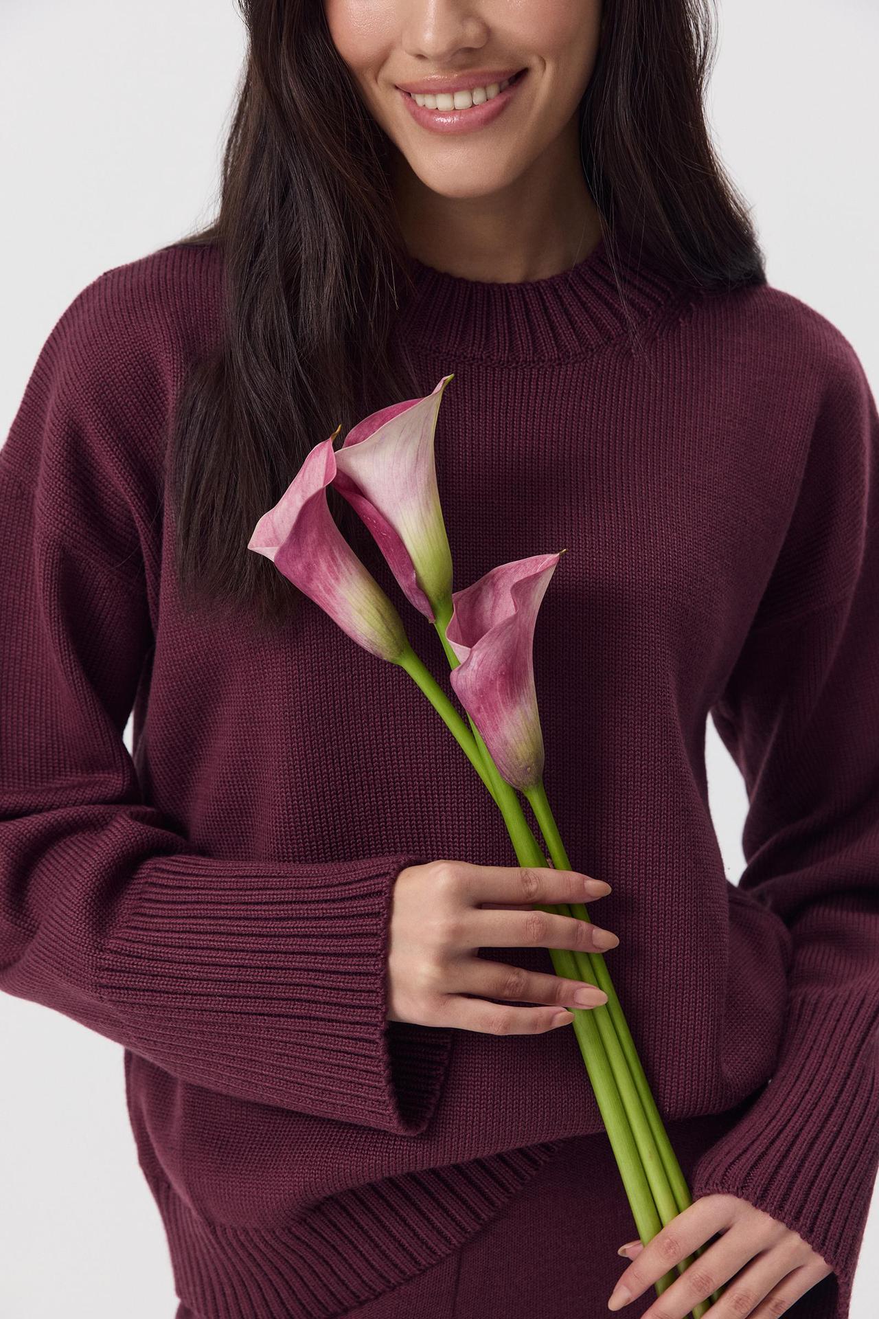 Margo & Main – cotton crew neck drop shoulder sweater, additional view 12, US women's sizes