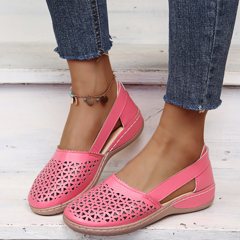 Wide Fit Bunion Shoes Cutout Slip-On Shoes