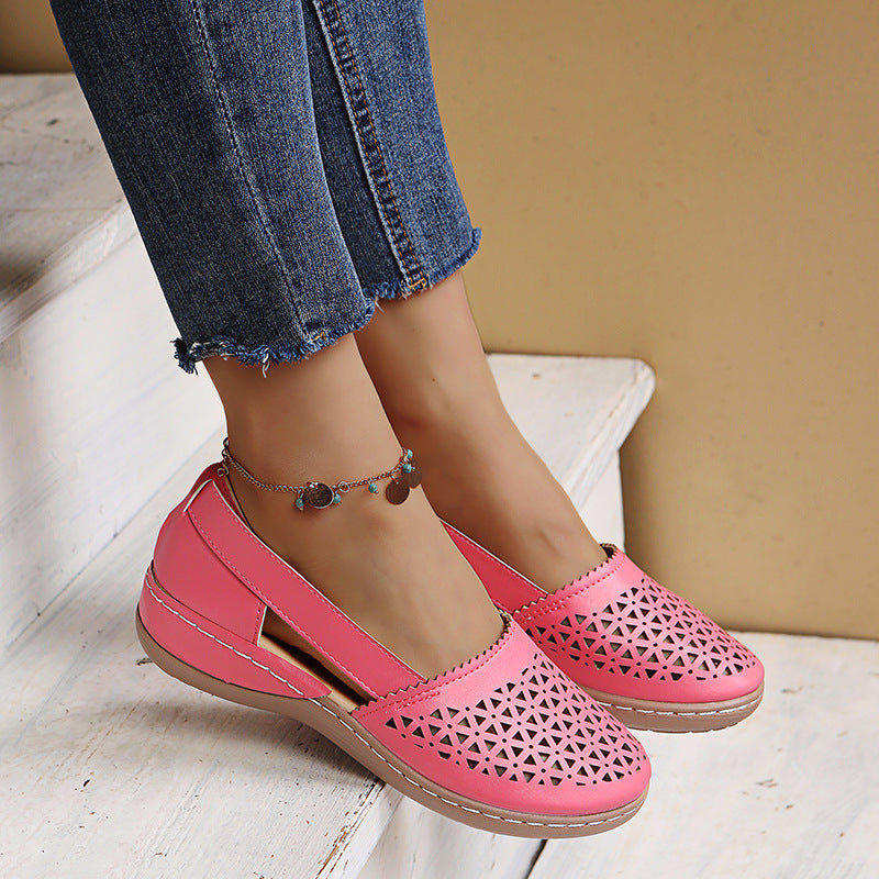 Wide Fit Bunion Shoes Cutout Slip-On Shoes