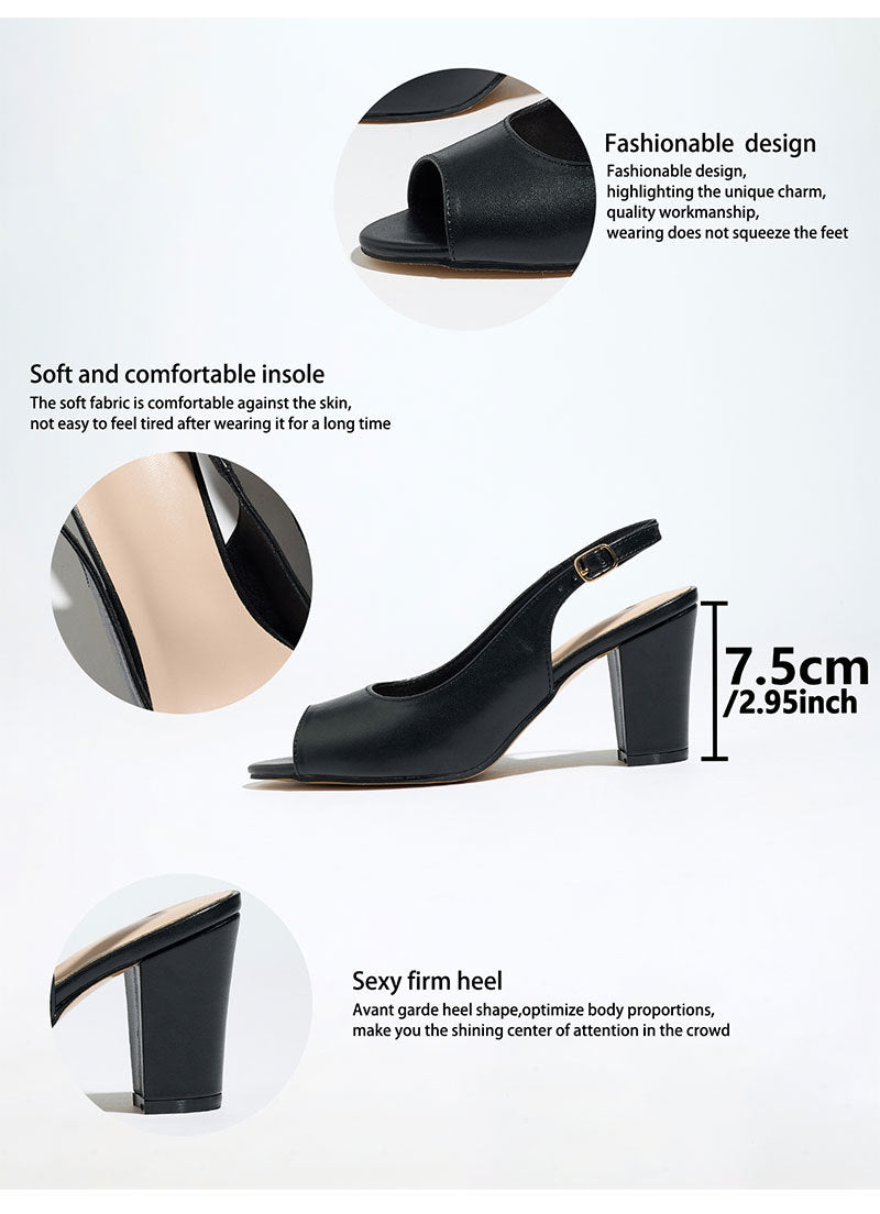 Audrey Slingback Leather Heels