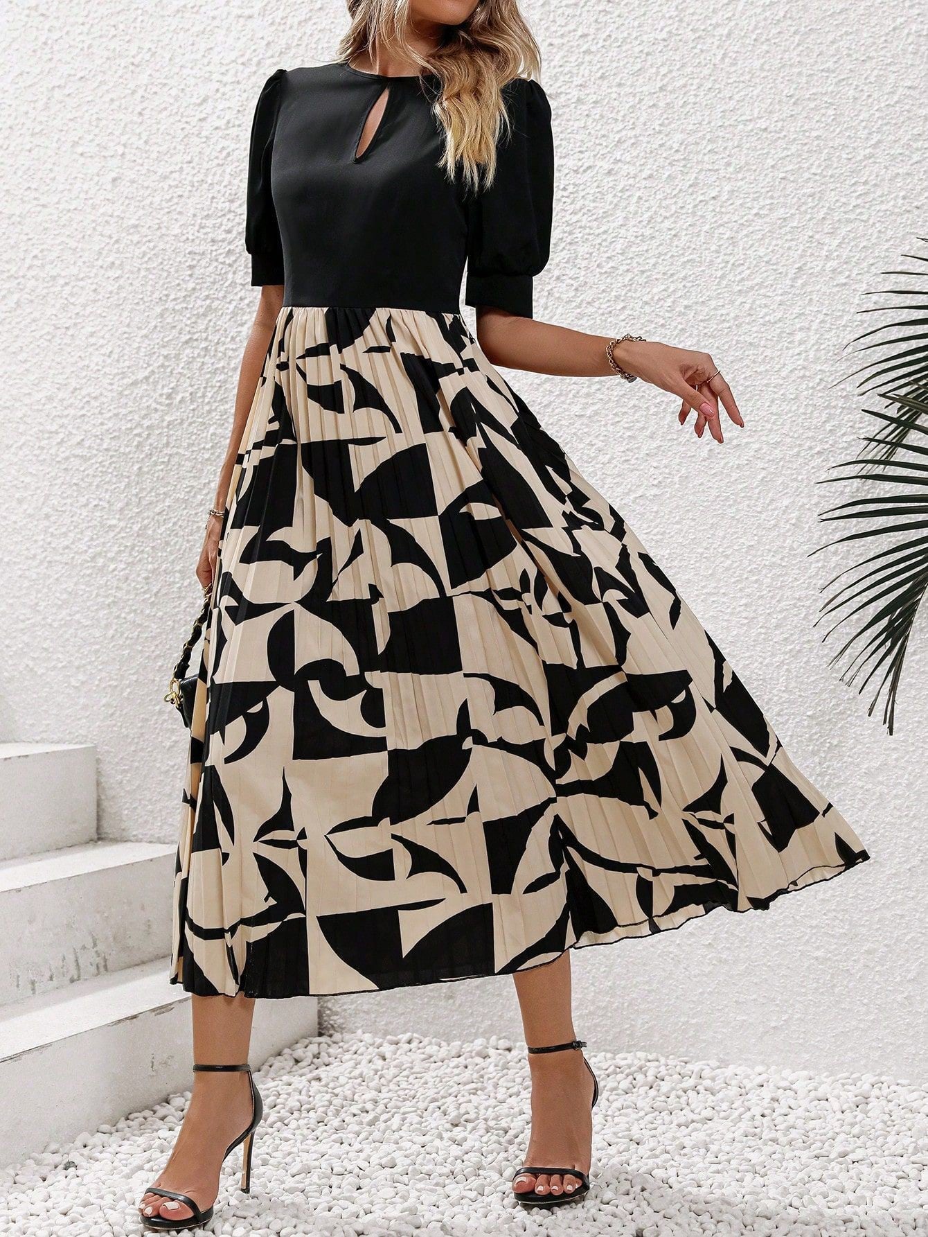 Patricia Elegant Pleated Midi Dress
