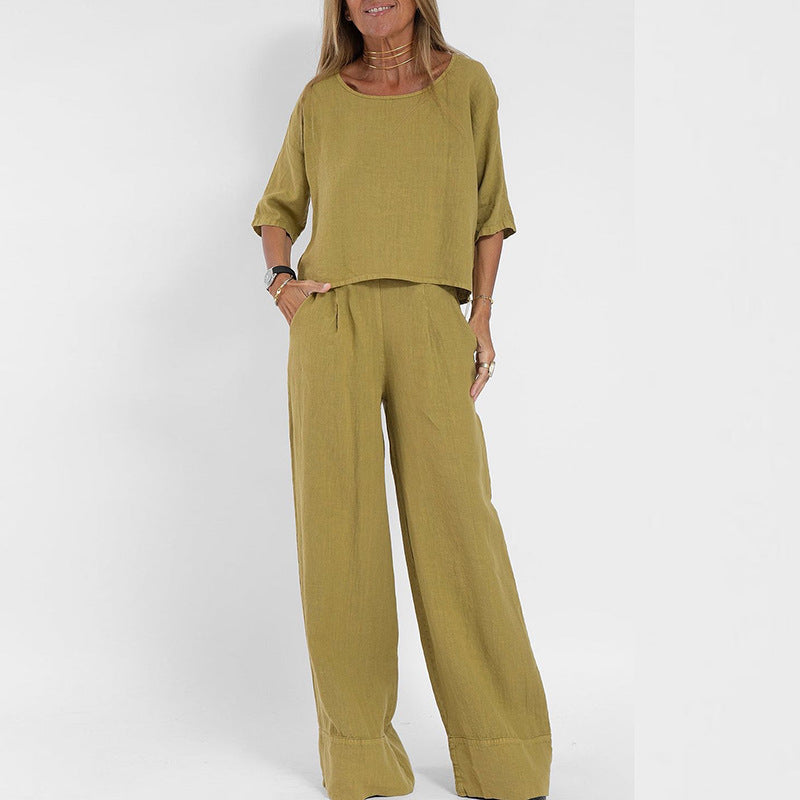 Alessia Linen Blend Relaxed Set