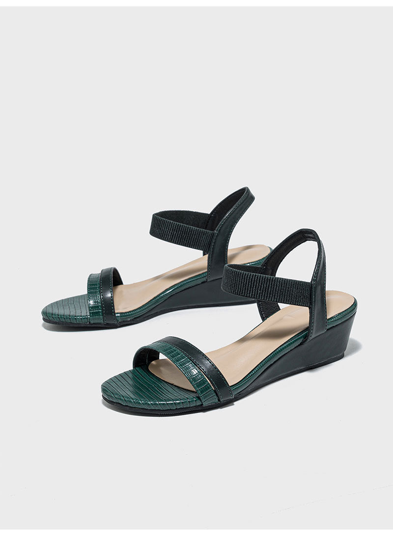 Margo & Main – textured strap low wedge sandals, additional view 13, US women's sizes
