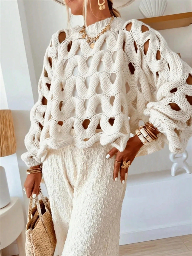 Hannah Open Knit Statement Sweater