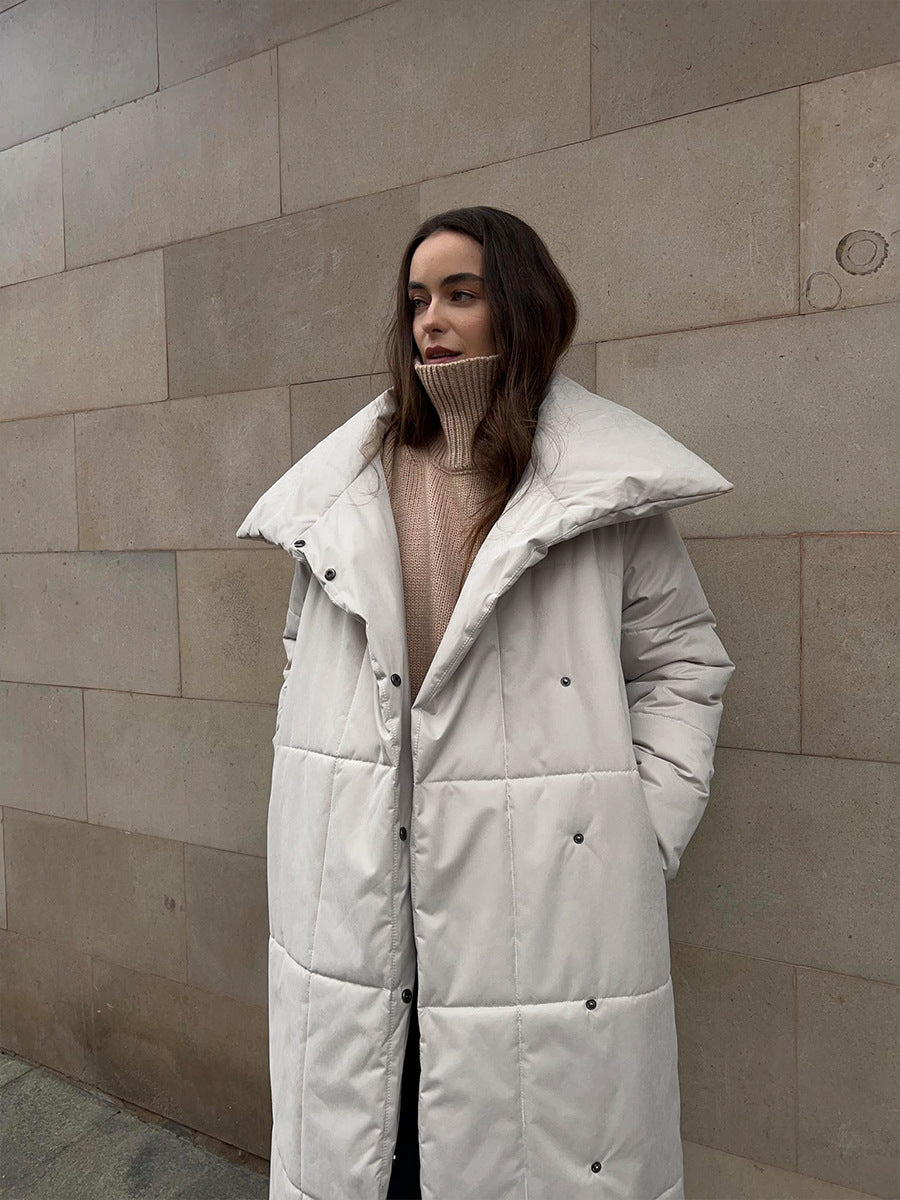 Tessaly Belted Shawl Collar Puffer Coat