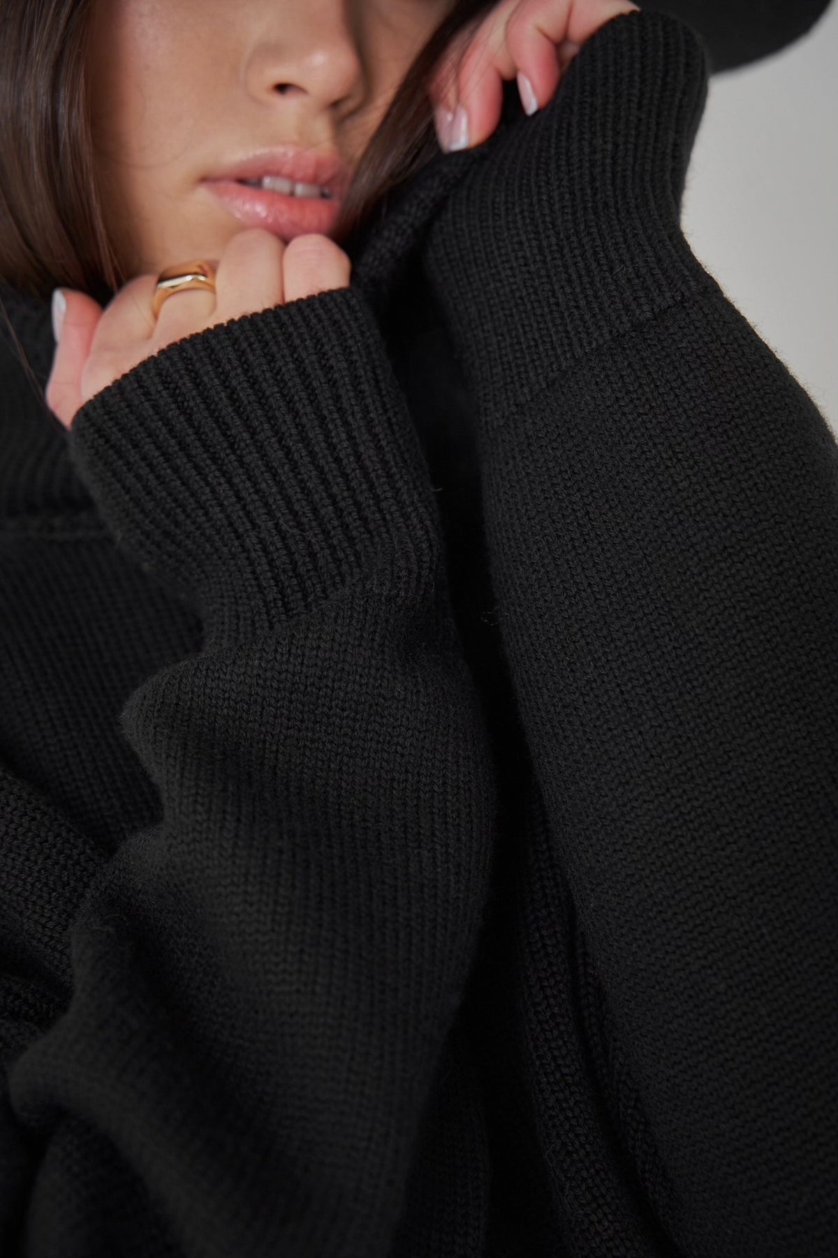 Estrella Oversized Knit Turtleneck Sweater