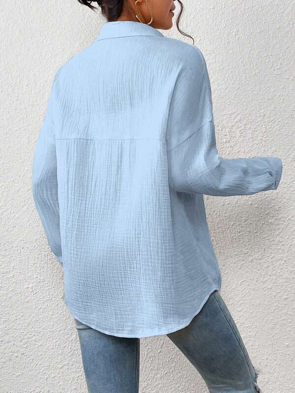 Mireya Lightweight Cotton Gauze Button-Up Shirt
