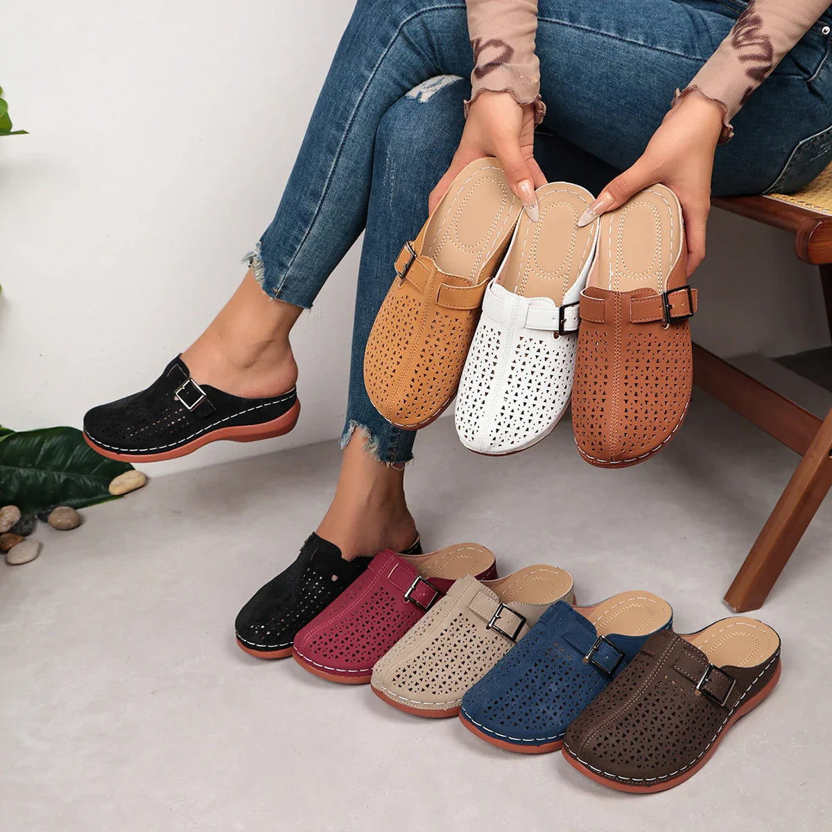 Calista Breathable Slip-On Clogs