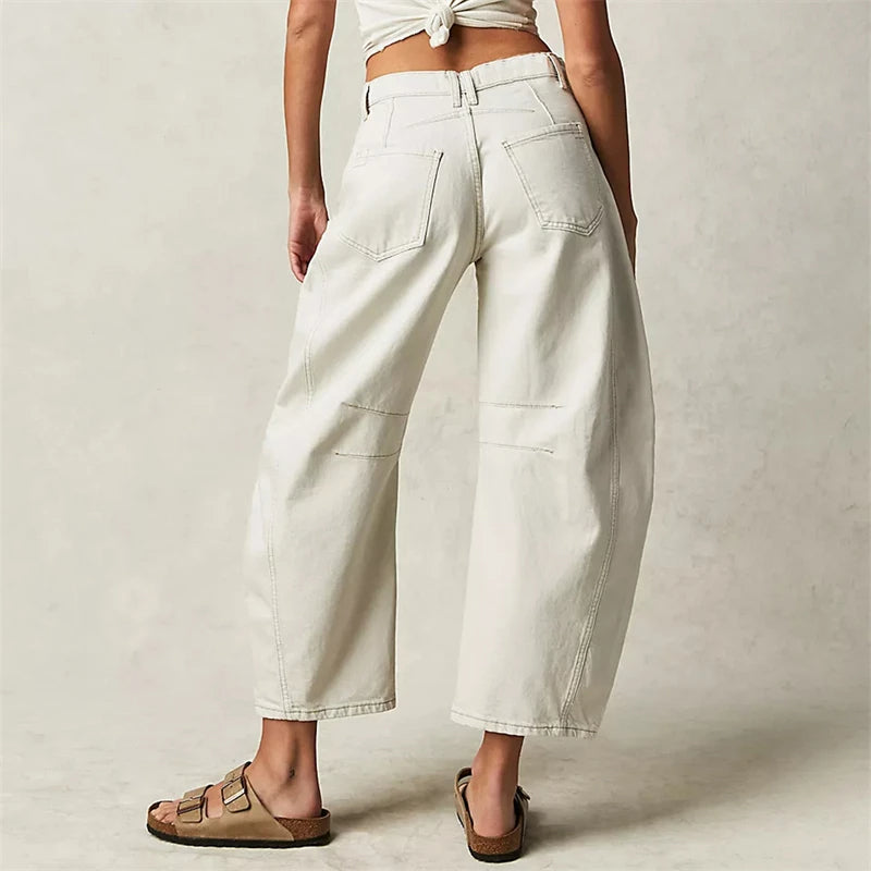 Kathleen Sculpted Barrel Leg Denim Jeans
