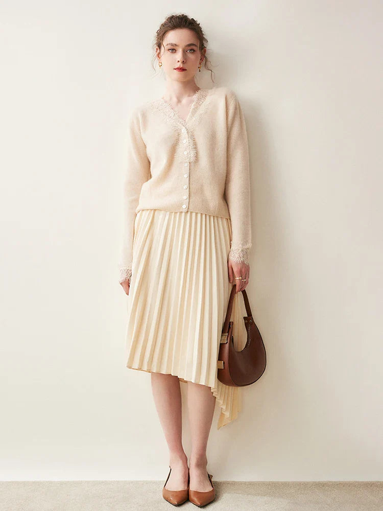 Amelia Cashmere Lace Cardigan