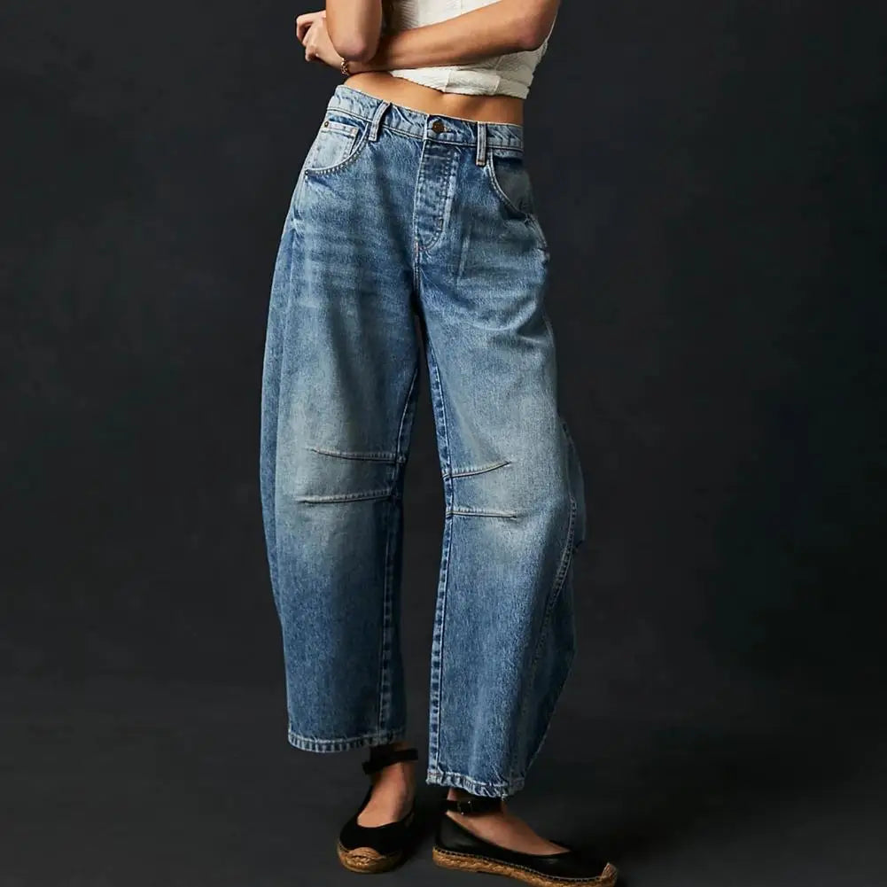 Kathleen Sculpted Barrel Leg Denim Jeans