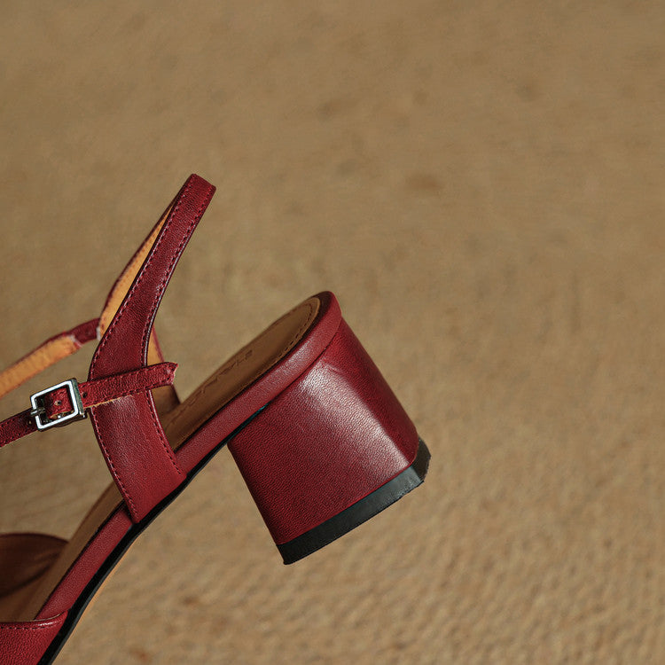 Margo & Main – burgundy slingback mary jane buckled heel strap detail, US women’s sizes