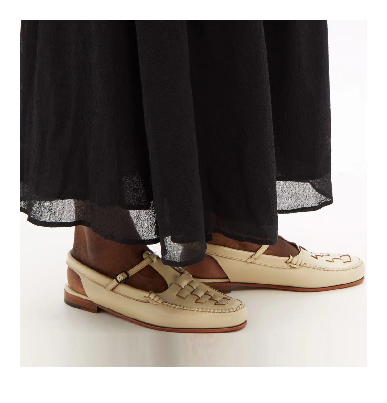 Patricia Woven Slingback Loafer Sandals