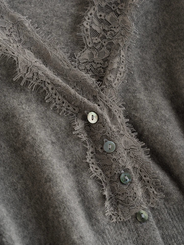 Amelia Cashmere Lace Cardigan