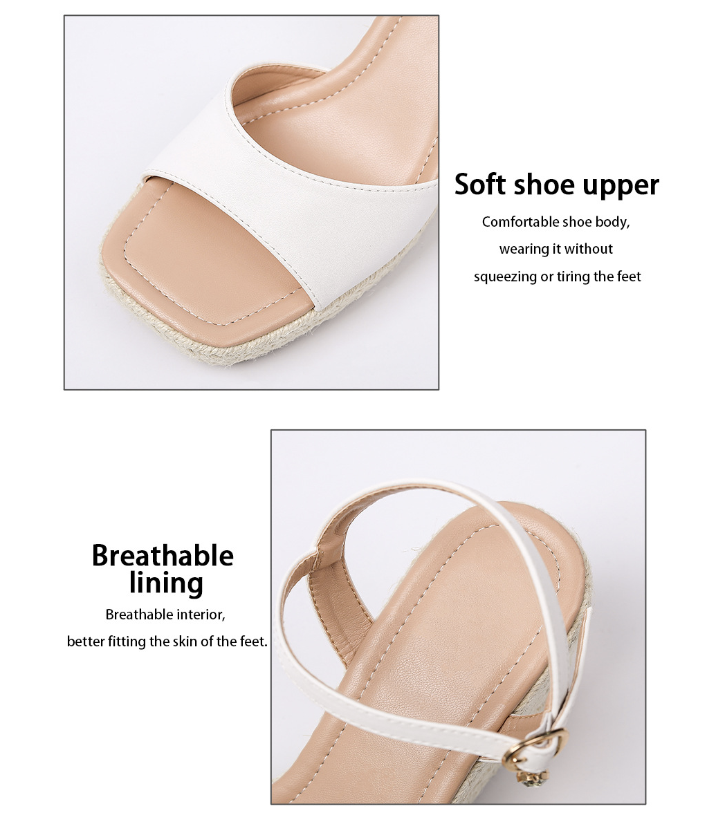 Margo & Main – rope-wrapped platform wedge sandals, back view, US women's sizes