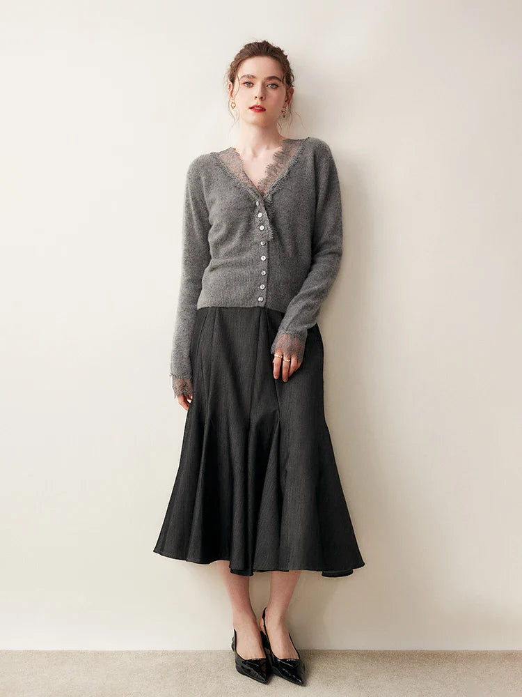 Amelia Cashmere Lace Cardigan