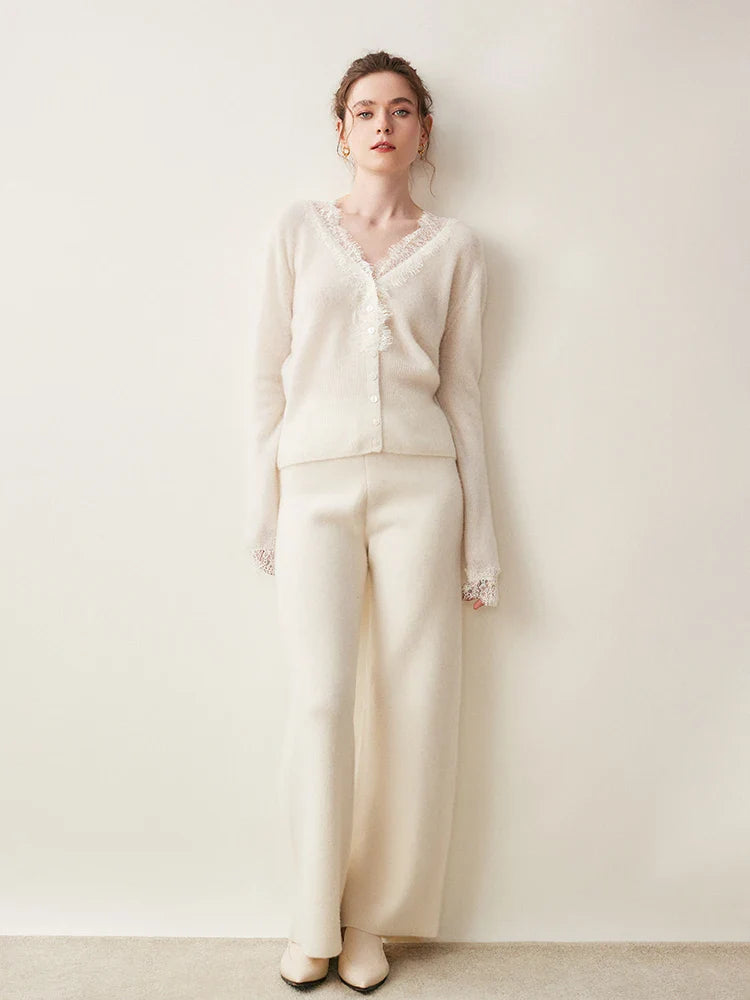 Amelia Cashmere Lace Cardigan