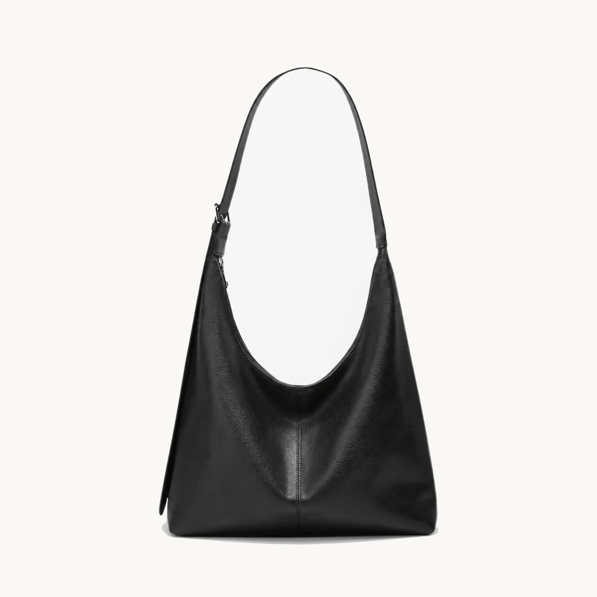 Margo & Main – Elspeth black hobo shoulder bag, studio product view on a light background