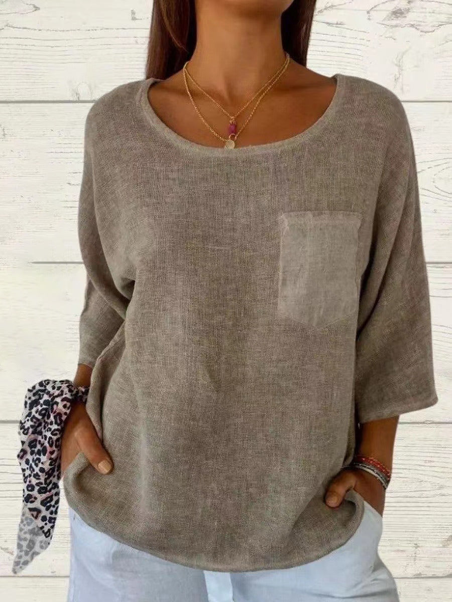 Paula Relaxed Linen Blend Top